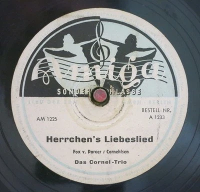 Das Cornel-Trio 78 RPM / Bonjour, Bonjour & Herrchen`s Liebeslied (09-0525-MK) - Bild 1 von 2