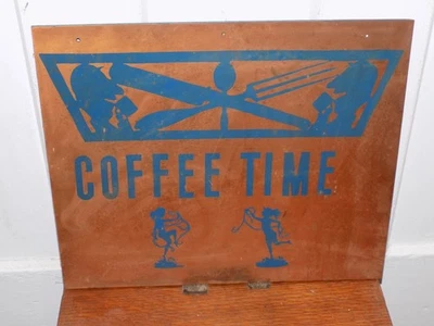 Vintage Coffee Time Masonite Sign - Image 1 of 3