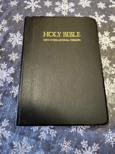 1978-HOLY BIBLE NEW INTERNATIONAL VERSION--ZONDERVAN-BLACK LEATHER - Imagen 1 de 10