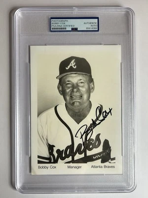 Bobby Cox Signed 4x6 Photo Autographed Atlanta Braves PSA/DNA - Image 1 of 2