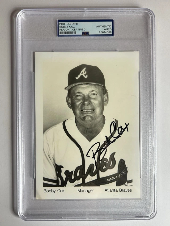 Bobby Cox Signed 4x6 Photo Autographed Atlanta Braves PSA/DNA - Image 1 of 2