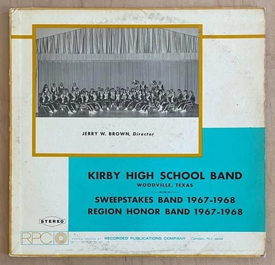 KIRBY HIGH SCHOOL BAND Woodville TX Region Honor Band 1967-68 Vinyl LP Marching - Image 1 of 4