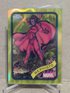 2025 Topps Chrome Marvel Giallo Lava #102 Mefisto - Foto 1 di 2