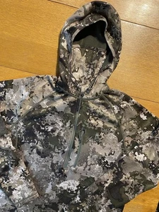 Cabela’s Instinct VSX Camo Hoodie Men’s M Midweight 1/4 Zip Face Mask EUC Hunt - Picture 1 of 11