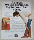 1978 vintage ad - Frye Cowboy Western Boots CUTE Girl PRINT Advertising