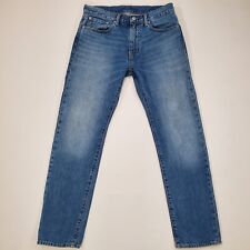 Levis Jeans Men 32x30 Blue WELLTHREAD 502 Regular Taper Fit Big E Faded Whiskers