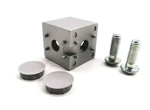 Würfelverbinder - 45 Nut10 - 2D - Bosch kompatibel - 2x Abdeckkappen+Schrauben - Bild 1 von 5