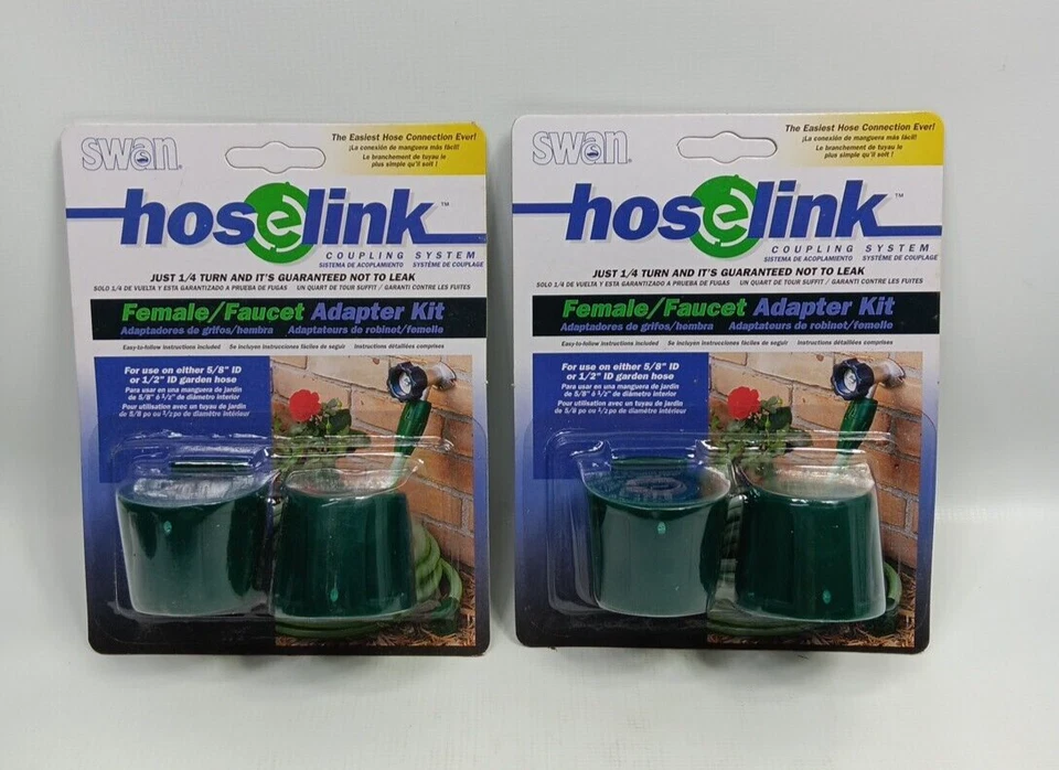 5/8英寸或1/2英寸ID母头花园软管龙头耦合系统适配器套件天鹅批量2 — 第 1/4 张图片