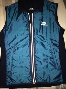 BROOKS For Women Running Vest Nylon SMALL Blue Black Reflective Logo/Stripes - Picture 1 of 4