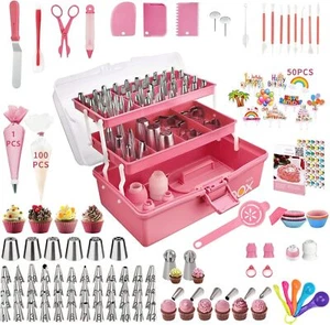 New-Cake Decorating Supplies Tools Kit: 358pcs Baking Accessories with Storage C - Picture 1 of 6