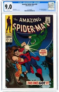 The Amazing Spider-Man 49 CGC 9.0 WHITE PAGES - Picture 1 of 2