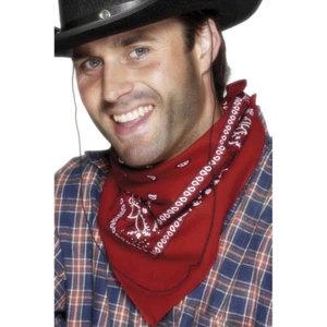 Halstuch Cowboy Hals Tuch Männerhalstuch Herrenhalstuch Bandana rot - Bild 1 von 2