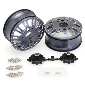 CEN Racing CKD0658 KG1 KD004 CNC Aluminum Rear Gun Metal Wheels (2) w/Cap/Screws - Picture 1 of 1
