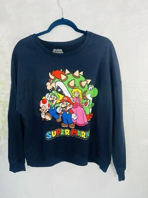 Mujer Nintendo Super Mario Bro. Sudadera azul marino talla grande Foto 1 de 4