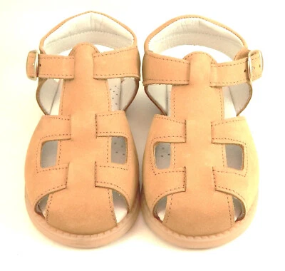 DE OSU-FARO - España - Sandalias de pescador de cuero tostado para niños - Europeas 23 talla 6,5 Foto 1 de 4