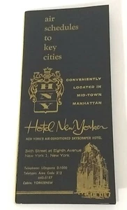 Hotel New Yorker Air Schedules New York Newark American Airlines Eastern BOAC - Picture 1 of 6