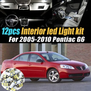 12pc Super White Car Interior LED Light Bulb Kit for 2005-2010 Pontiac G6 - Picture 1 of 9
