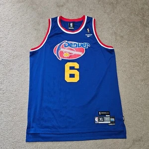 VTG Reebok Denver Nuggets Kenyon Martin Blue XL Jersey 1975-76 Harwood Classics - Picture 1 of 16