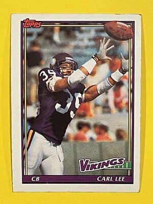 Carl Lee 1991 Topps Base #388 Minnesota Vikings - Image 1 of 2