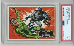 1966 TOPPS BATMAN #46 THE BAT-A-RANG PSA 5 EXCELLENT LOW POPULATION RARE - Bild 1 von 2