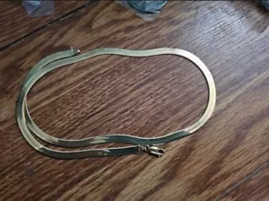 14 karat Solid Gold 34 Gram 24 inch Herringbone Necklace - Picture 1 of 5