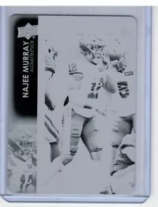 2022 Upper Deck CFL Printing Plate 6 Najee Murray 1/1 Montreal Alouettes - Picture 1 of 1