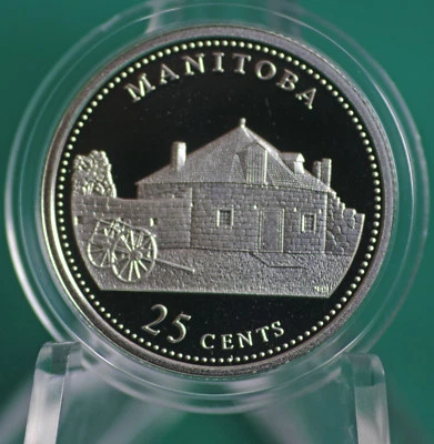 1992 CANADA 25 cent Manitoba Silver Proof quarter - Canada 1867-1992 anniversary - Image 1 of 2