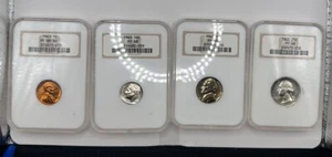 1963 1c-25c Proof Set (4 Coins) NGC GRADED Fatty Slab -ALL GRADED PROOF 68 #7508 - Picture 1 of 12