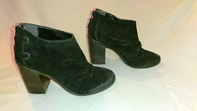 Boutique 9 Shale Womens ankle boots Black Suede High Block Heel size 8 - image 1 of 4