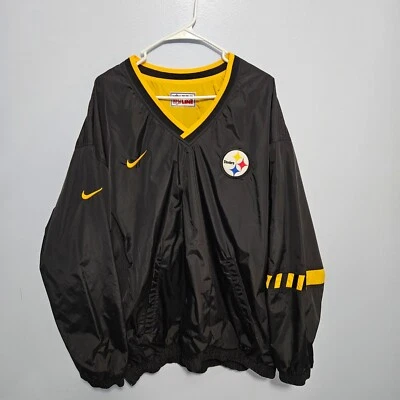 Chaqueta Pullover Vintage Nike Pro Line Pittsburgh Steelers Talla XXL Reversible Foto 1 de 4