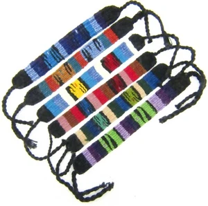 WHOLESALE - 12 Friendship Bracelets Crafted on Loom Cotton Festival Fashion - Picture 1 of 11