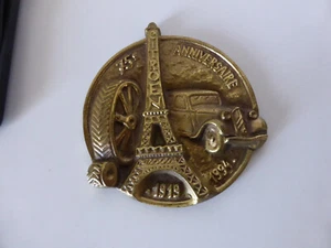 medaille 75° anniversaire citroen 1919-1994 anniversary medal traction 2cv gs hy - Picture 1 of 7