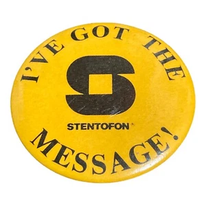 StentoFon 2.25" Pinback Promo Vintage - Imagen 1 de 3