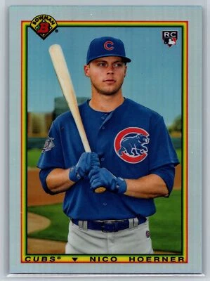 2020 Bowman #90B-NH Nico Hoerner 1990 Bowman Chicago Cubs - Image 1 of 2