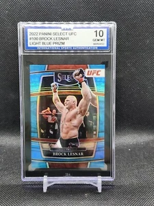 Z72 Brock Lesnar 2022 Panini Select UFC #100 Light Blue Prizm #d  /199 - ISA 10 - Picture 1 of 2