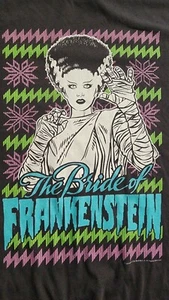 Bride Of Frankenstein T-Shirt Unisex 100% Cotton Tee Youth LARGE - Picture 1 of 3