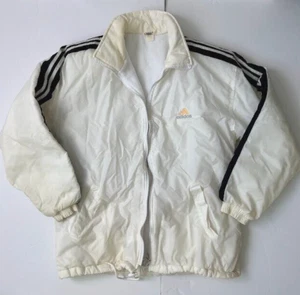 Vintage Adidas Full Zip Fleece Lined 90s Puffer Coat Sz L - Picture 1 of 9