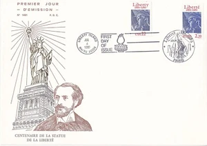 Enveloppe grand format 1er jour 1481 1986 Statut de la Liberté - Picture 1 of 2