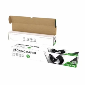 Papel de embalaje reciclado Pratt 20 pulgadas x 175 pies con hoja adjunta a caja dispensadora - Imagen 1 de 5
