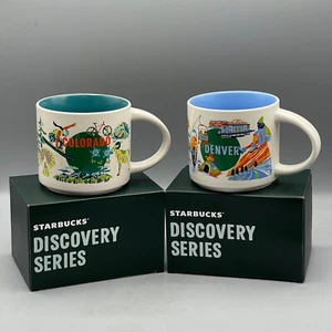 Starbucks Coffee Mug Set Denver & Colorado Discovery Series 2024 14oz - Picture 1 of 12