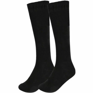 Girls Knee High Black School Socks 12 Pairs Cotton Rich - Picture 1 of 1