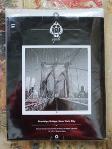 "Nueva cortina de ducha de vinilo Brooklyn Bridge Nueva York 72"" X 72"" NUEVA por IZOLA" - Imagen 1 de 4