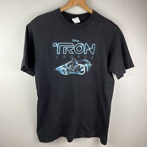 2010 Disney Tron Legacy Movie Promo Black T-Shirt Adult M