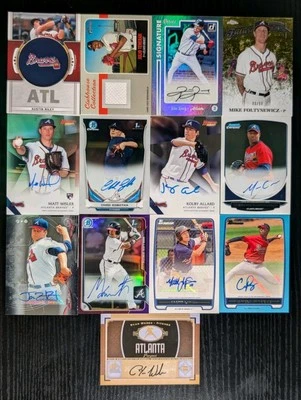 ATLANTA BRAVES Novato, Automático, Memorabilia, #ed Lote de 13 ⚾ ¡Bonita Mezcla! 👀 Foto 1 de 4