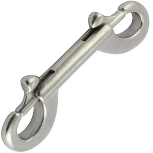 Doppelkarabiner 90mm 100mm Edelstahl Doppel Schnapphaken Karabinerhaken - Bild 1 von 9