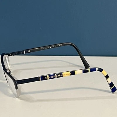 Óculos Kate Spade Almira 0X51 azul marinho meia borda armações femininas SOMENTE ARMAÇÕES - Imagem 1 de 4