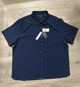 Perry Ellis Travel Luxe Total Stretch Bright Sapphire Shirt NWT 3XL MSRP $69.50 - Picture 1 of 7