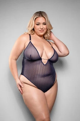 Lencería Fantasy - Tentress - Peluche Celeste Rhinestone - Azul Marino - Reina Foto 1 de 2