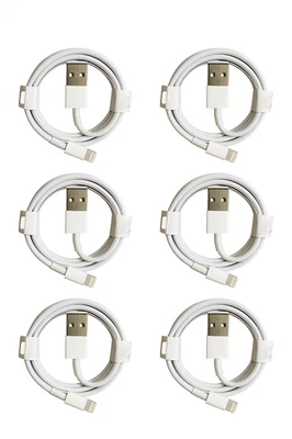 (6 PAQUETES) Cable Cargador Original Apple iPhone Lightning a USB .5M Original Foto 1 de 4