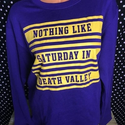 Victoria Secret’s ROSA LSU Tigres Púrpura Dorado Sudadera Cuello Redondo Pullover talla XS Foto 1 de 4